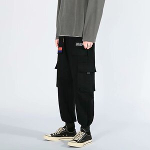 2021新款潮大码男装潮流工装裤罗口束脚裤休闲裤K1605-P30图片