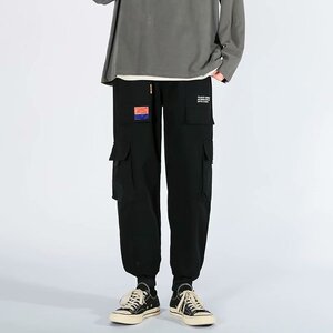 2021新款潮大码男装潮流工装裤罗口束脚裤休闲裤K1605-P30图片