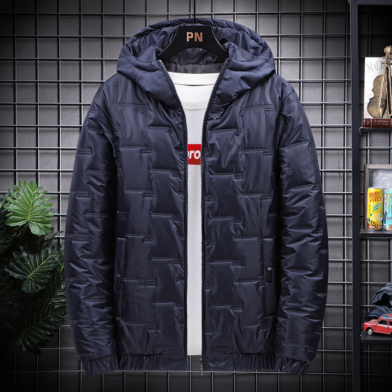 21冬季爆款男士加厚棉衣潮流青年短款连帽羽绒棉服外套M5522-P45图片