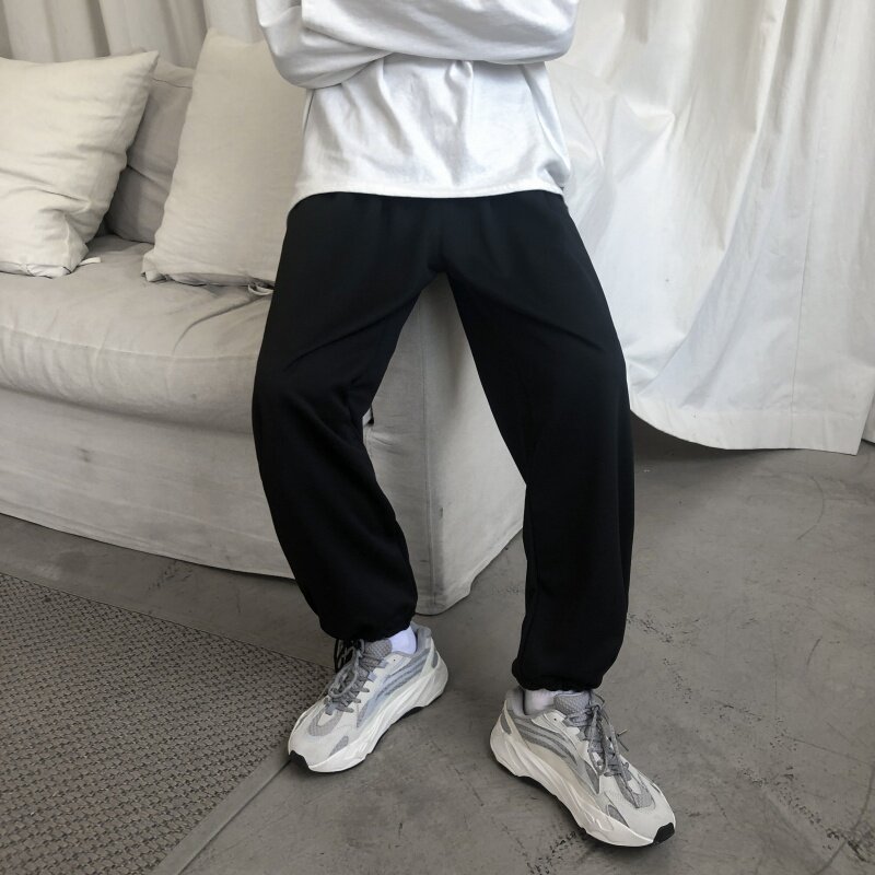 爆款主推！20秋冬季抽绳休闲宽松直筒运动卫裤男K498-P28图片