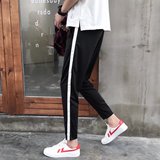 18夏季新款休闲裤男时尚束脚运动长裤韩版薄款小脚裤潮流哈伦裤，男装休闲裤，星座1703A