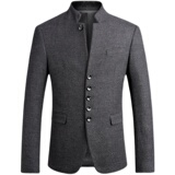 常年大货风毛呢休闲西装立领男士西服中山装上衣D6622P160，男装西服套装，电商D326B（原电商D310-1）
