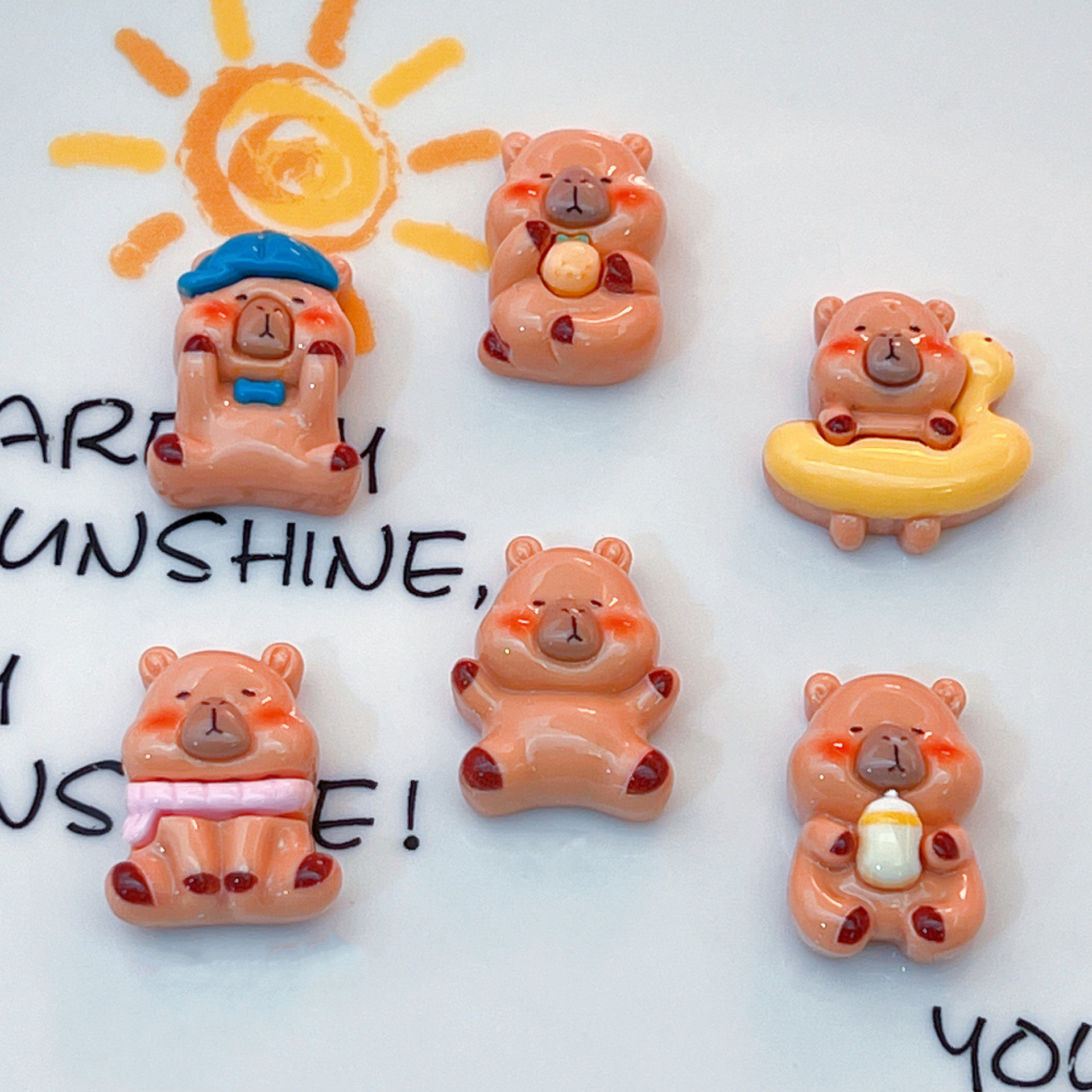 卡通动物咖色卡皮巴拉游泳奶瓶抱橙子发夹发绳鞋扣手机壳树脂配件,饰品/流行首饰/时尚饰品新,其他DIY饰品配件,淘宝优惠券,粉丝福利购,淘宝优惠卷