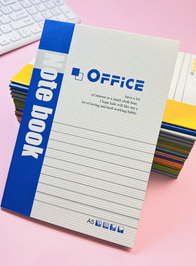 外贸简约印office软抄本学生A5笔记本办公会议记事本小本子
