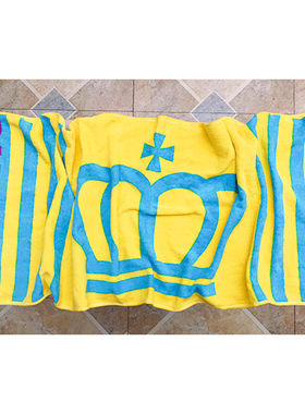 日单潮牌babyd0ll大皇冠全棉割绒吸水毛圈儿童沙滩浴巾成人运动巾