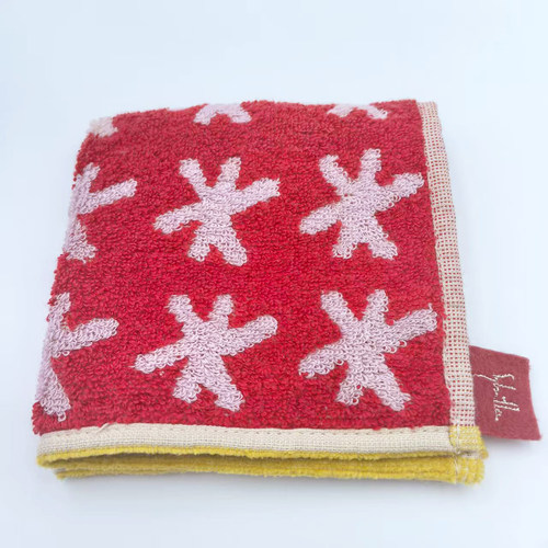 日单sybilla纯棉无捻纱双面提花割绒女士方巾儿童面巾手帕洗脸巾