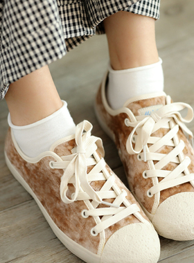 奶白袜子女夏天薄款纯棉ins潮日系纯色黑色卷边月子短袜浙江诸暨