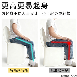 加高特厚孕妇老人移动马桶坐便器室内厕所便携病人蹲便改坐便椅