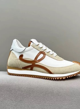 欧洲站罗家款蓝色运动鞋蓝白拼色设