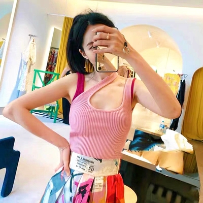 地球店多色可选背心两件套女针织上衣外穿夏无袖性感吊带潮