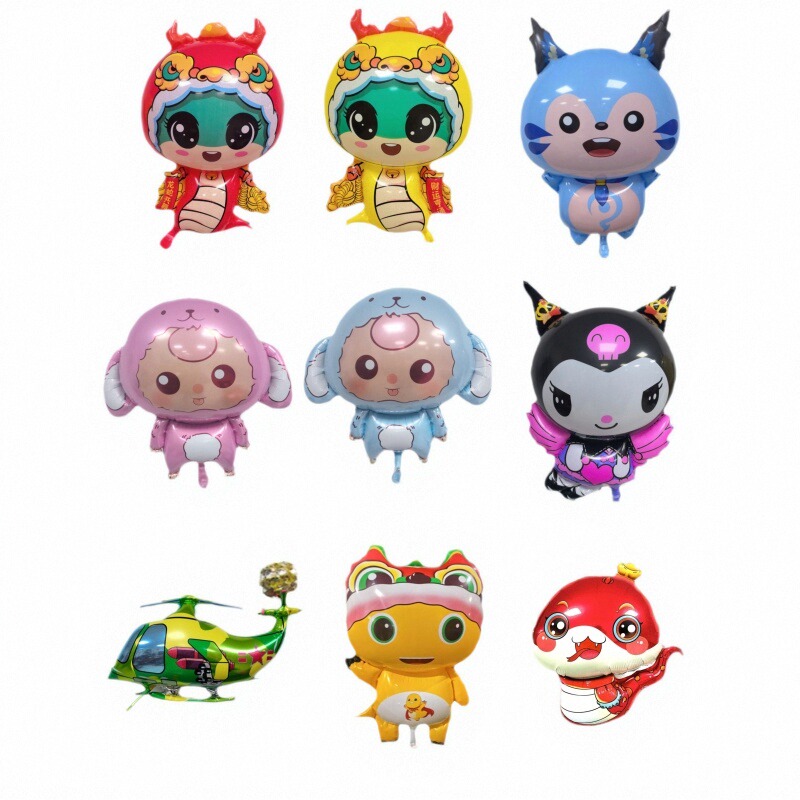 飘空气球卡通新款兔娃蛇年新年气球装饰铝膜大号网红儿童氦气不飞