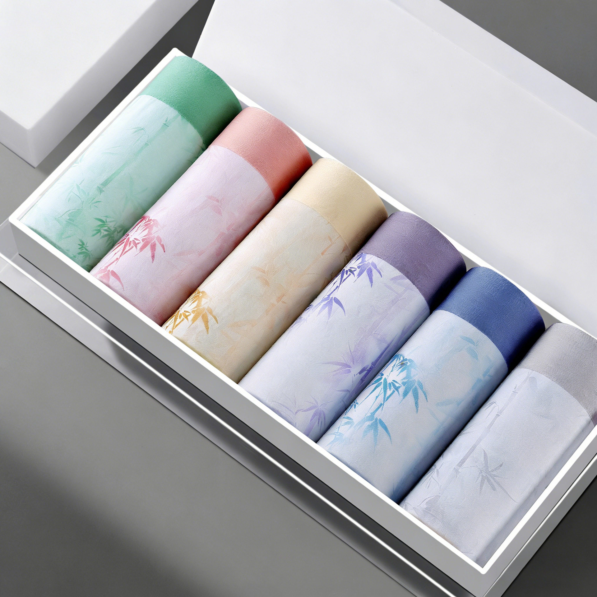 【墨竹云灰】国风男士冰丝内裤男款2026新款裤衩抗菌裆透气四角裤