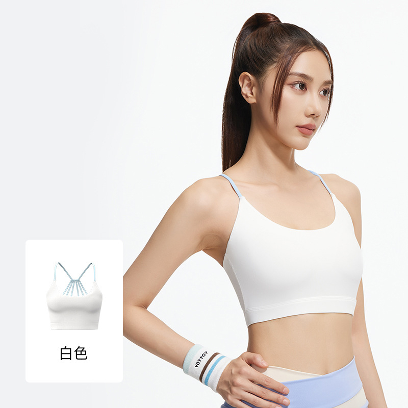 新款运动文胸女健身瑜伽美背心内衣跑步高强度防震防下垂大码外穿