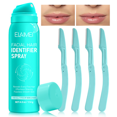 Facial hair recognition spray, softening gentle hair removal