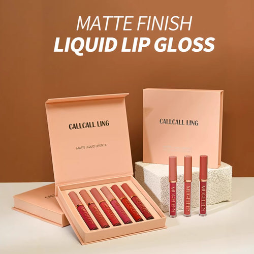6支唇釉哑光液体口红6-piece lip gloss set, matte lipstick