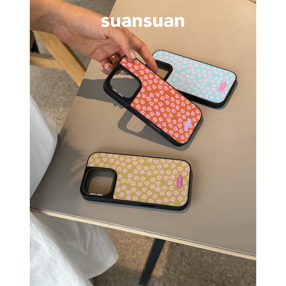 suansuan|原创甜美少女可爱小猫咪爪印亮面磁吸黑边手机壳适用iPhone17promax苹果16/15防摔14保护套新款创意,3C数码配件,手机保护套/壳,淘宝优惠券,粉丝福利购,淘宝优惠卷