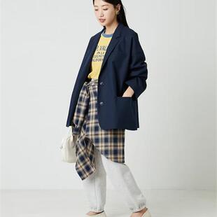 freaks store25秋女款廓形宽松休闲西服上衣悬垂外套oversize新款