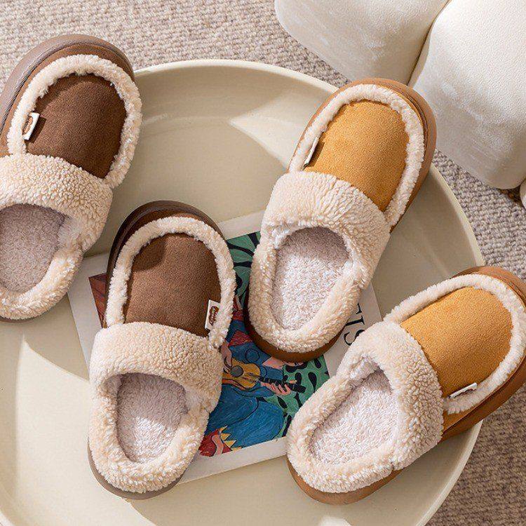 棉拖鞋女款2025新款家居洋气时尚情侣毛绒保暖月子棉鞋男