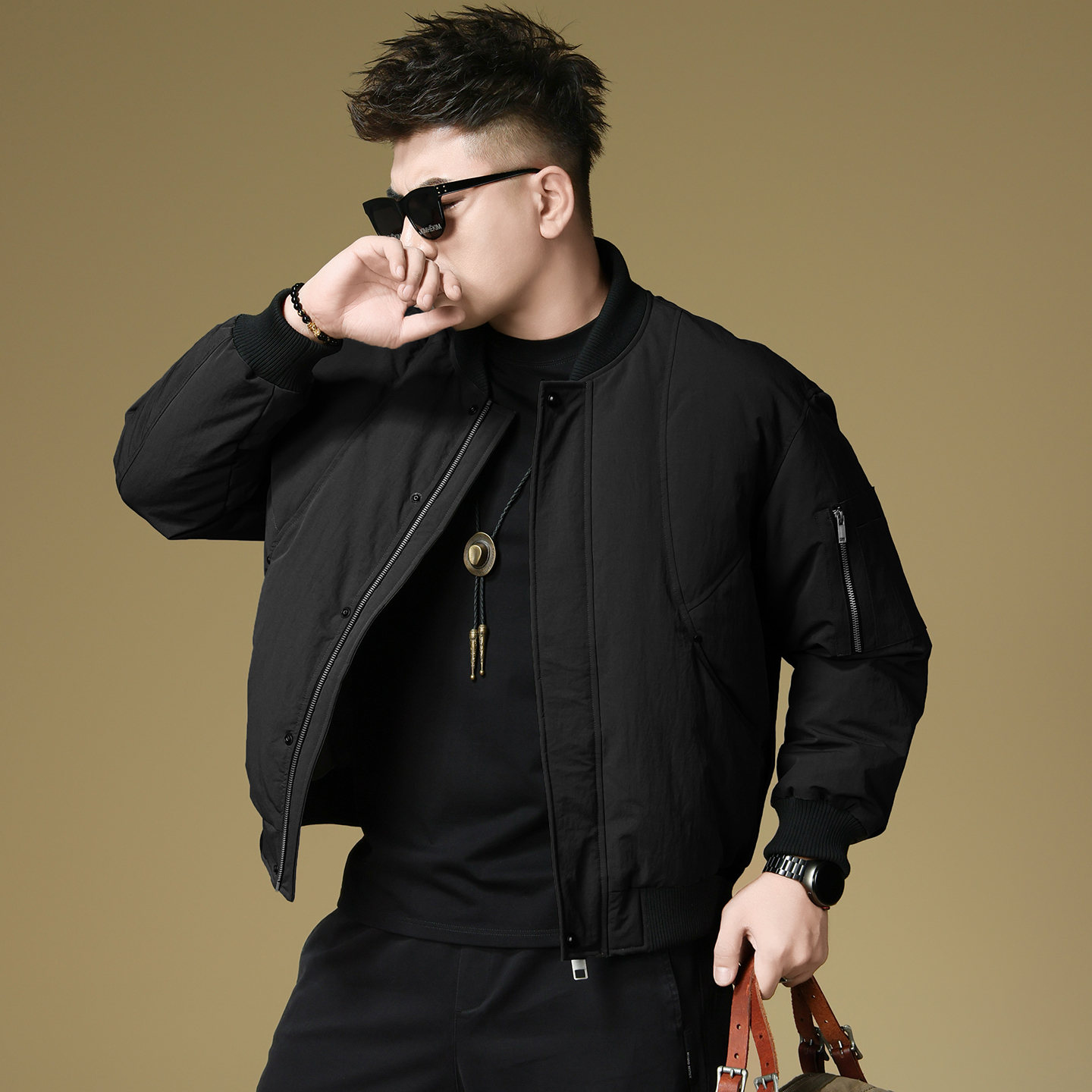 新款男士秋冬美式复古工装羽绒服