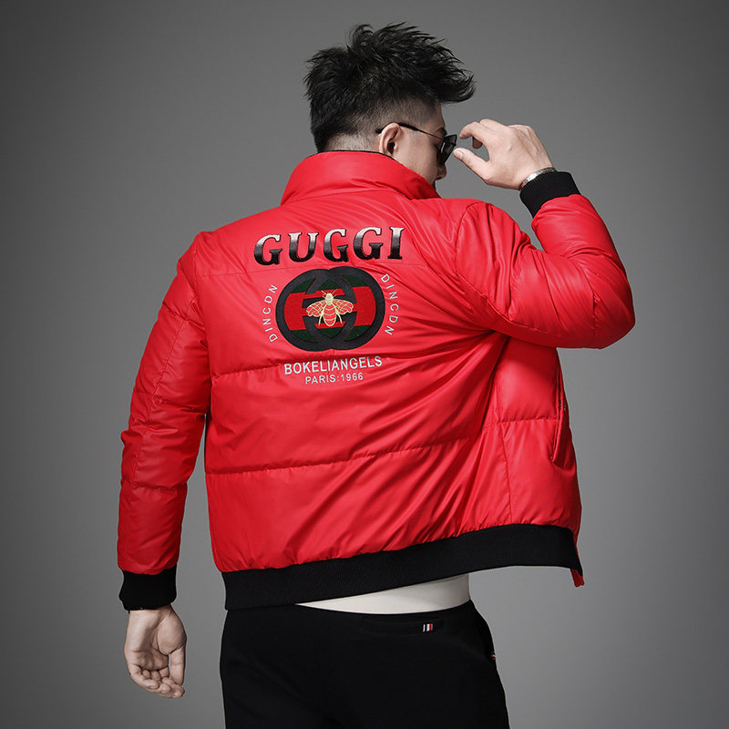 欧货高级感潮牌重工刺绣羽绒服男款2025新款冬季加厚保暖防寒外套