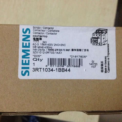 接触器3RT1034-1B..4 DC24V 3RT1034/1035/1036-1BB44带辅助