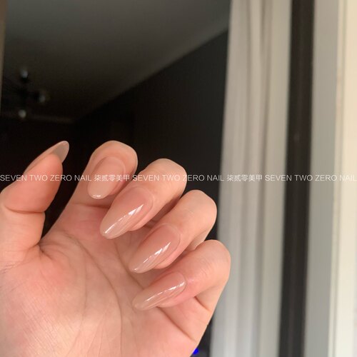 柒贰零Nail 气质美女看过来 透裸色绝美 光疗穿戴甲可拆卸假指甲 - 封面