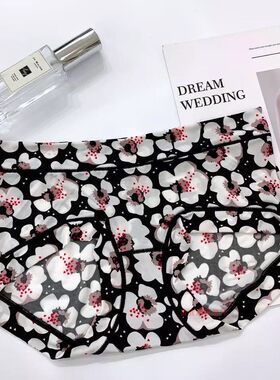 维诗芬冰丝无痕豹纹低腰女士内裤透气过速干女三角裤