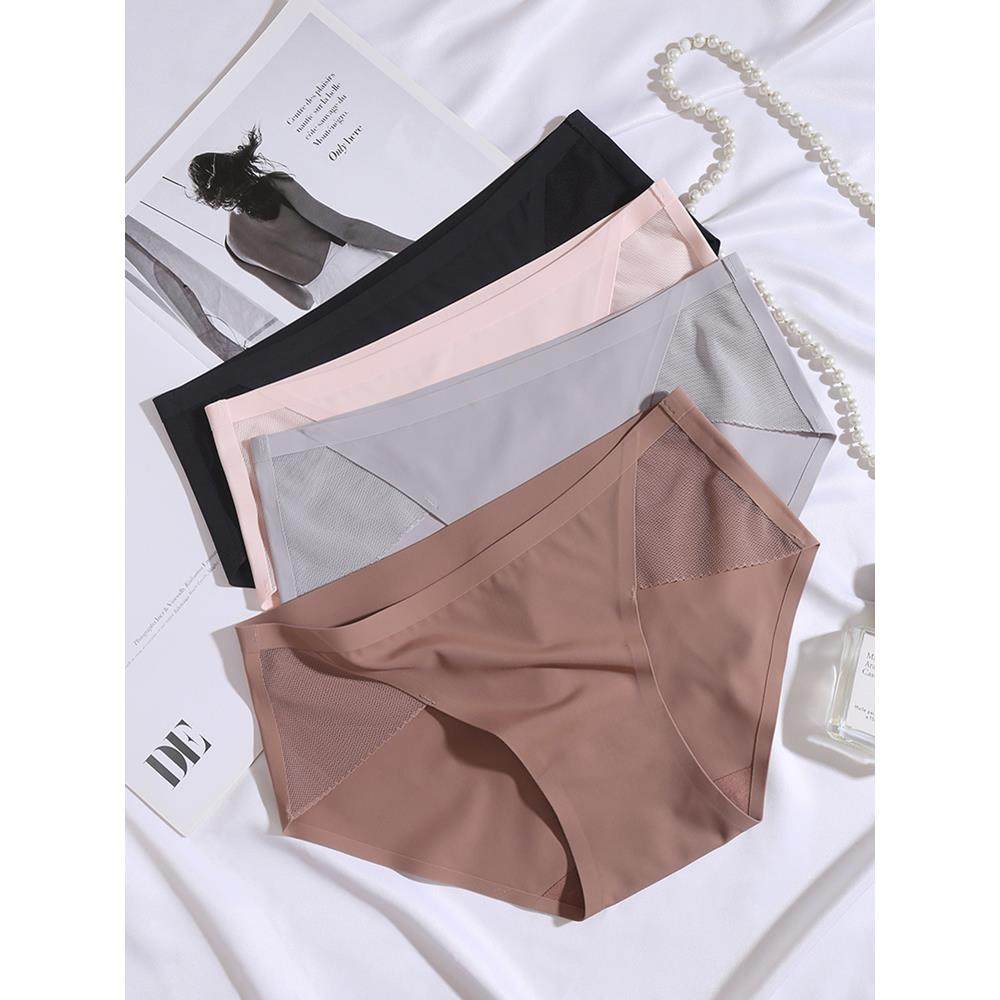 高开叉运动无痕内裤 女士纯棉裆冰丝透气中腰女生短裤 女夏季薄款,女士内衣/男士内衣/家居服,女三角裤,淘宝优惠券,粉丝福利购,淘宝优惠卷