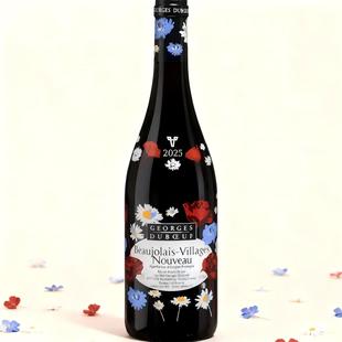 2025年博若莱新酒乔治杜博夫丝印村级AOC薄鸽子天地人干红葡萄酒