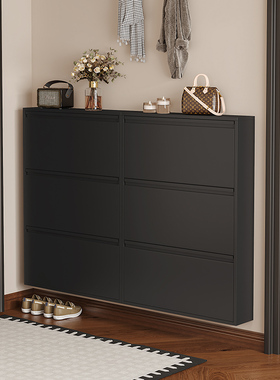 钢制超薄翻斗鞋柜2025新款15cm家用门口一体靠墙大容量中古风极窄