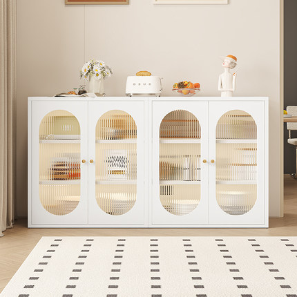 铁艺餐边柜子储物柜茶水酒柜靠墙一体落地矮厨房置物柜客厅收纳柜