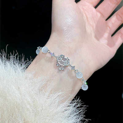 「平平安安」手链女生款S999纯银