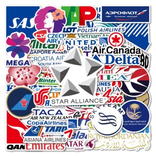航空公司logo标志贴民航飞友周边文创潮牌行李箱水杯防水涂鸦贴纸