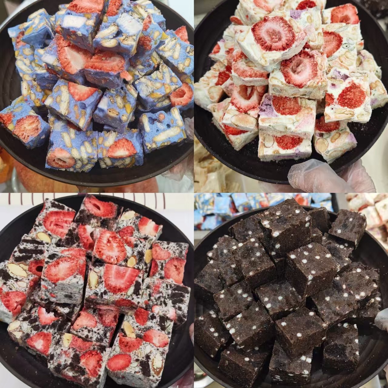 网红木糖醇雪花酥蔓越莓传统手工糕点自制牛轧糖饼干diy牛轧奶芙