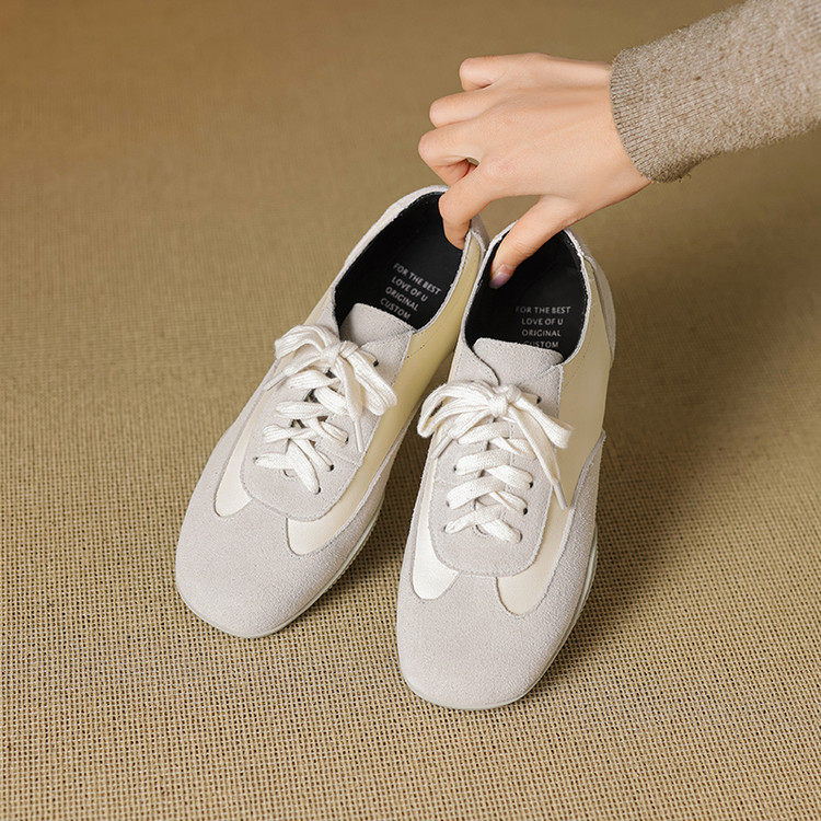 欣秀//25新款女鞋圆头平底德训鞋女休闲运动鞋厚底透气阿甘鞋,女鞋,德训鞋,淘宝优惠券,粉丝福利购,淘宝优惠卷