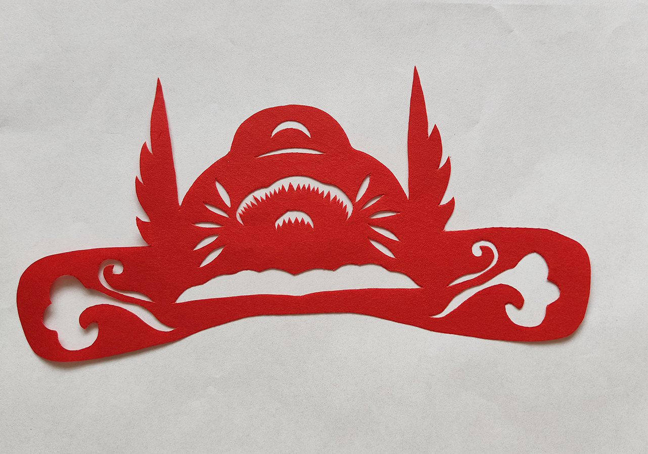 金榜题名 马上封侯 鱼跃龙门红色剪纸门玻璃墙贴手工成品 状元帽