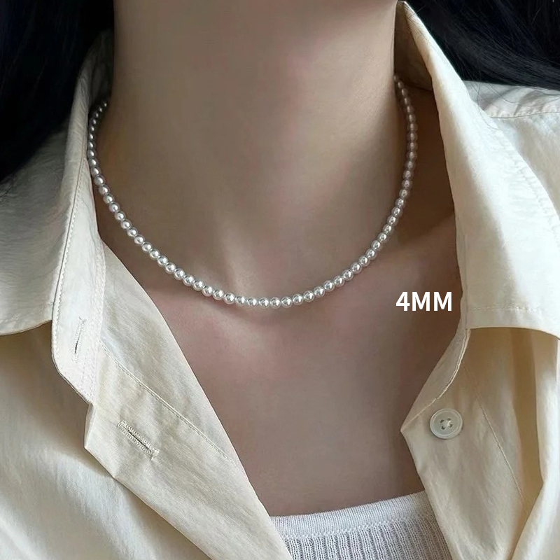 极细小米珠项链女珍珠项链