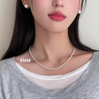 4mm珍珠项链女轻奢高级感