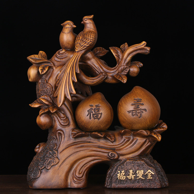 喜鹊送父母长辈老人贺寿祝寿摆件