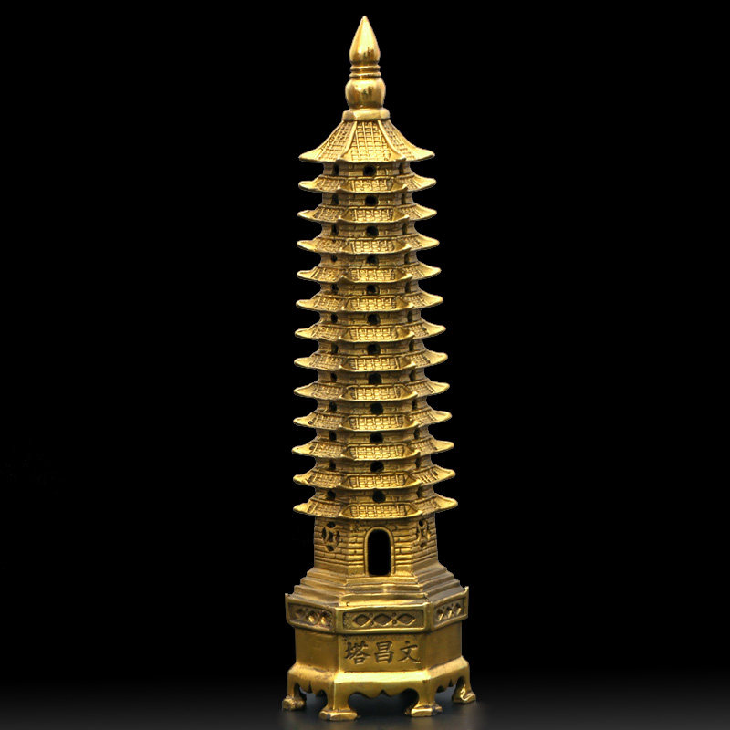 十三层铜文昌塔摆件家居装饰品书桌摆放公司办公桌多宝阁摆件