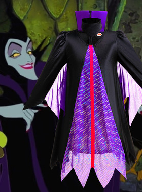 亚马逊沉睡魔咒玛琳菲森COS服女巫婆吸血鬼cosplay黑色魔法表演服