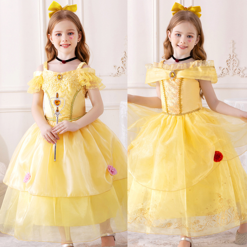 女童贝尔公主裙生日宴会洋气礼服