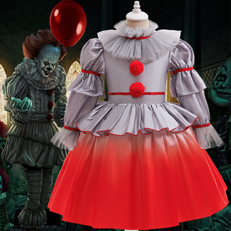 电影小丑回魂灰色万圣节扮演服