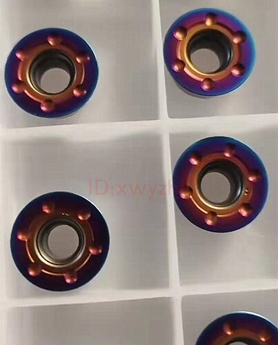 RDMT1204MO七彩涂层数控刀片 R6圆鼻铣刀粒硬质合金