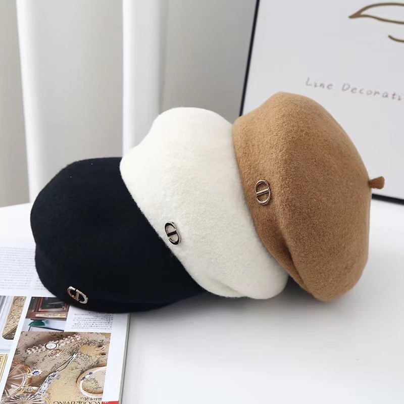 贝雷帽逛街休闲女秋冬定型画家帽