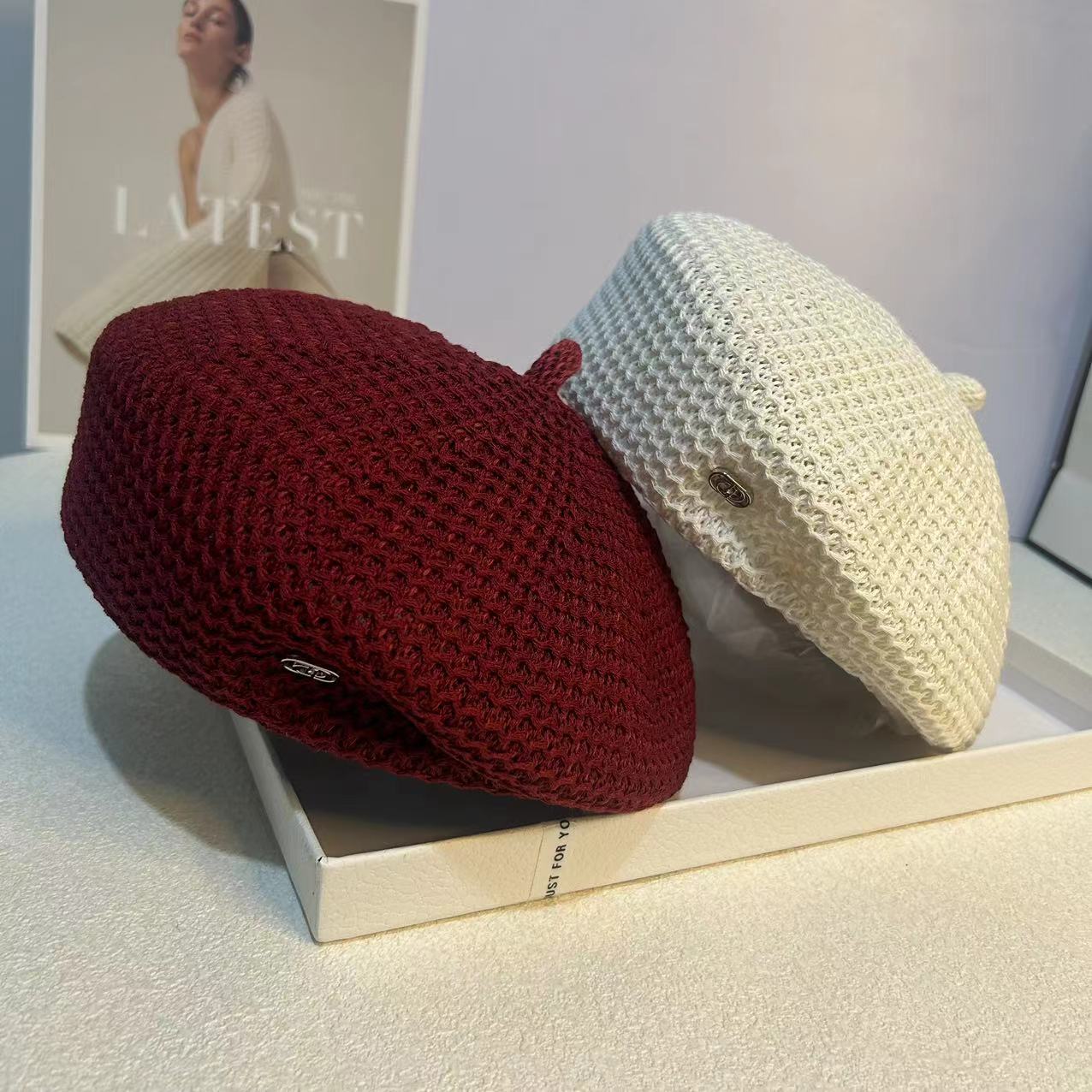 贝雷帽逛街休闲女夏定型画家帽