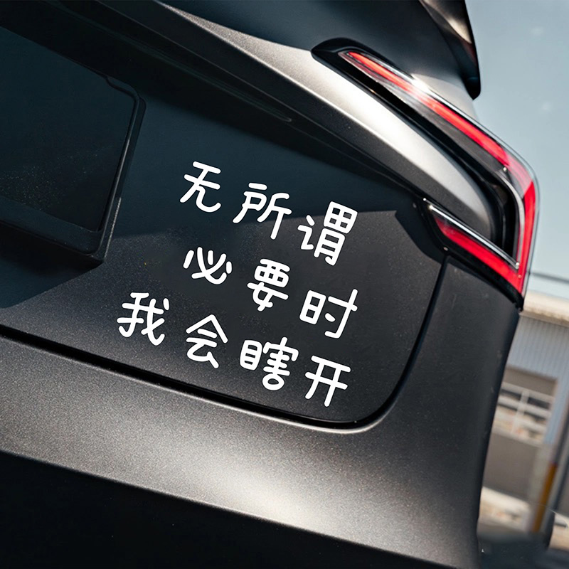 无所谓必要时我会瞎开文字车贴