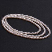 多层项链女礼物送妈妈 项链 实惠强光珍珠毛衣链 珍珠长款