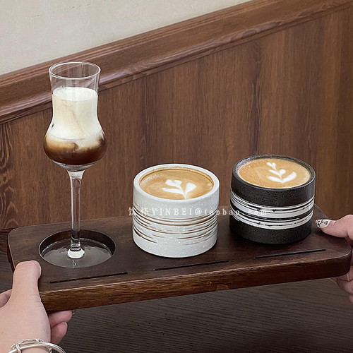 日式复古陶瓷拿铁咖啡杯