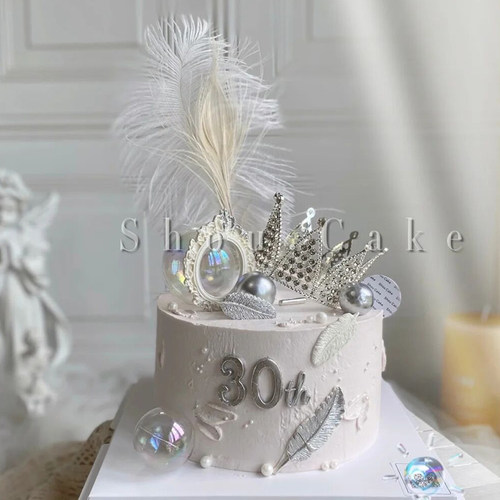 情人节生日蛋糕装饰摆件全钻皇冠